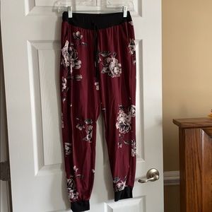 Floral soft joggers
